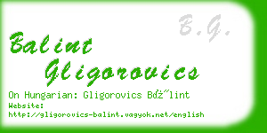 balint gligorovics business card